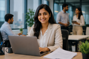 Resume on a desk